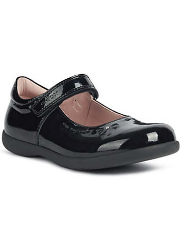 Geox® NAIMARA: Bailarina Rasa De Pele Preto Menina | Geox® UNIFORM
