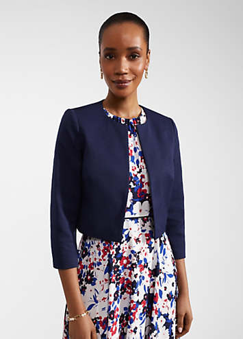 HOBBS Three-Quarter Sleeve Elize Crepe Jacket | Freemans