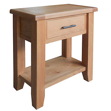 Hampshire Oak Small Console Table, Petite Oak Console Table