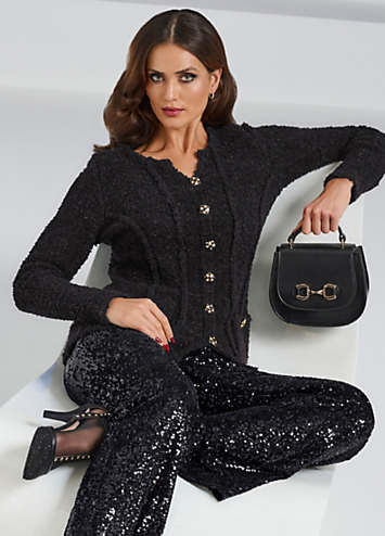 eaphi FRONT BOUCLE KNIT CARDIGAN 10/5発送 EAPHI FRONT BOUCLE KNIT CARDIGAN【限定】ベージュ - メルカリ