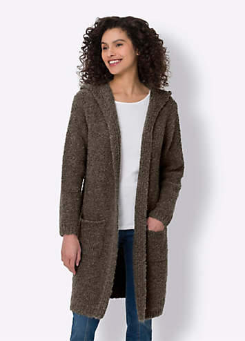 Heine Wool Blend Hooded Cardigan | Freemans