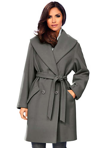 Blue Single-breasted Maxi Wool Coat Women 2841