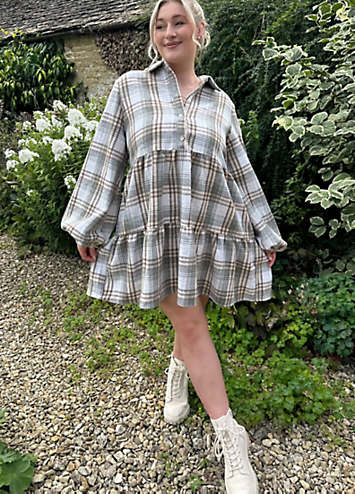 Stitch Smock Dress in Original Grey