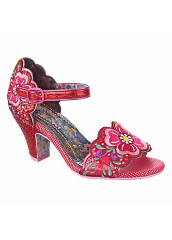 Irregular Choice Posie Picking Red Heeled Sandals | Freemans