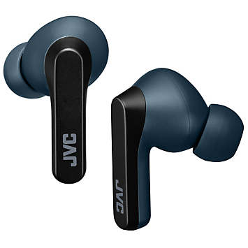 JVC Powerful Sound Wireless Earphones - Navy | Freemans