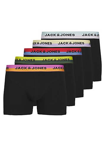 Lot De 5 Boxers Homme JACK & JONES - 95% Coton, 5% Élasthanne - Confortable Et Élastique