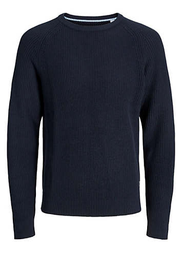 Jack & Jones PREMIUM JPRBLUREX CREW NECK - Jersey de punto - whitecap gray/crema