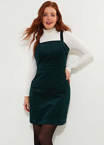 Joe Browns Cutout Hem Cord Pinafore Mini Dress | Freemans