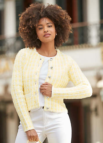 Yellow deals cardigan jacket