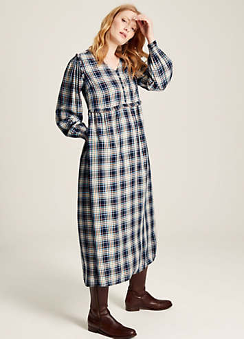 Woven camila button through best sale midi dress