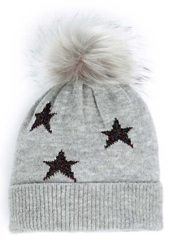 grey star bobble hat