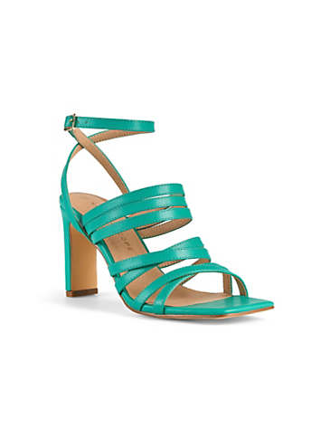 Kaleidoscope Jade Green Strappy Heeled Sandals Freemans