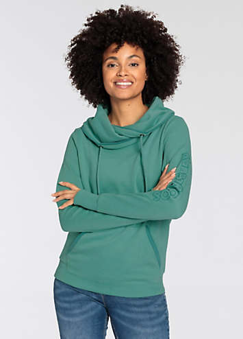 Collared Neck Long Sleeve Sweatshirt main image 0