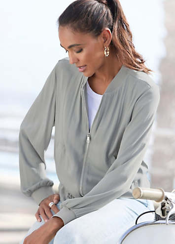 LASCANA Satin Blouson Bomber Jacket | Freemans