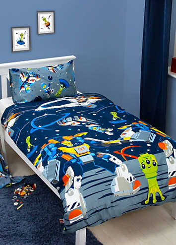 LEGO Space City Scape Single Rotary Duvet Cover Set | Freemans