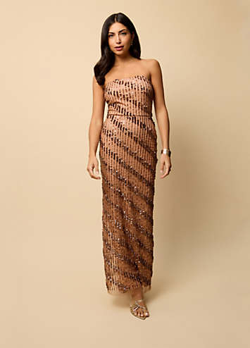 chinese dress ladies Rent Little Mistress Plum Bardot Maxi Dress