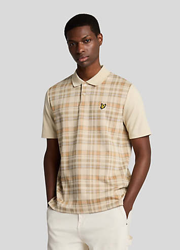 Scott Black and White Tartan Polo Shirt