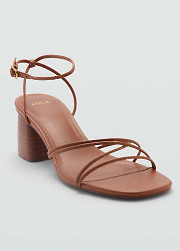 Mango Lana Brown Heel Sandals Freemans