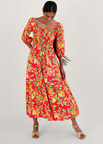 Monsoon Pippa Print Midi Dress | Freemans