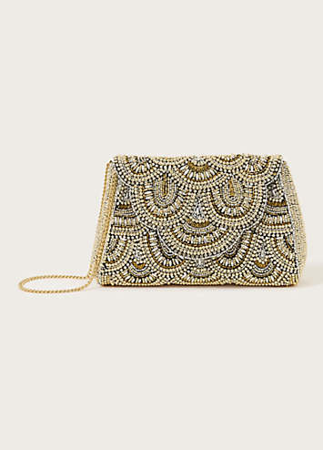 Metallic deals beaded bag