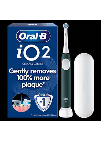 Oral-B iO2 Forest Green Electric Toothbrush with Travel Case | Freemans