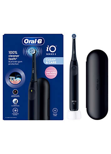 Oral B iO2 Night Black Electric Toothbrush with Travel Case | Freemans
