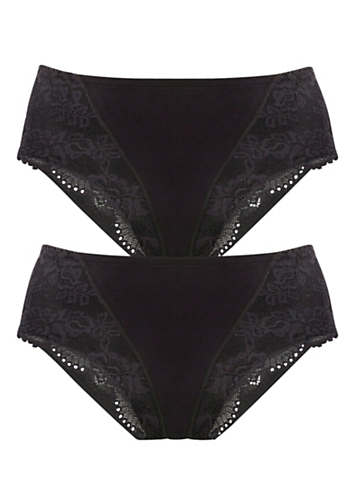 Petite Fleur Pack of 2 Body Shaping High Leg Briefs by LASCANA