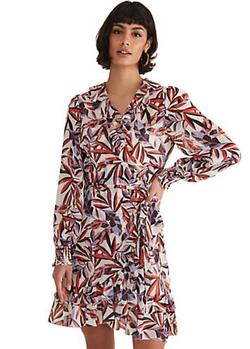 Phase Eight Melinda Leaf Print Mini Dress Freemans