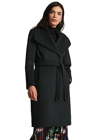 Nicci belted wool sales coat