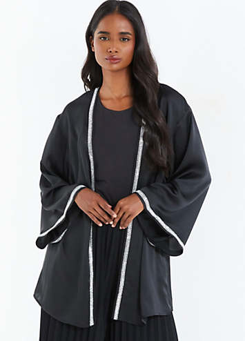 Women's black hot sale kimono cardigan