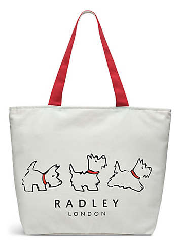 Radley london cannon street stripe canvas tote on sale bag