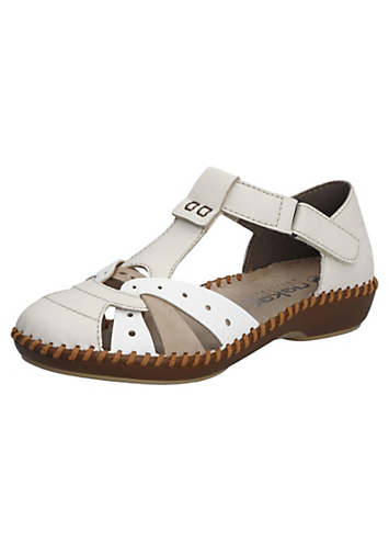 Rieker Split Strap Sandal in Beige