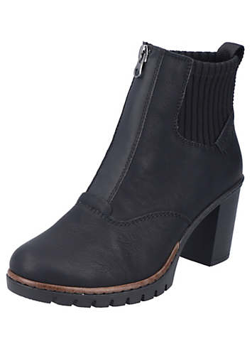 rieker knitted cuff ankle boot