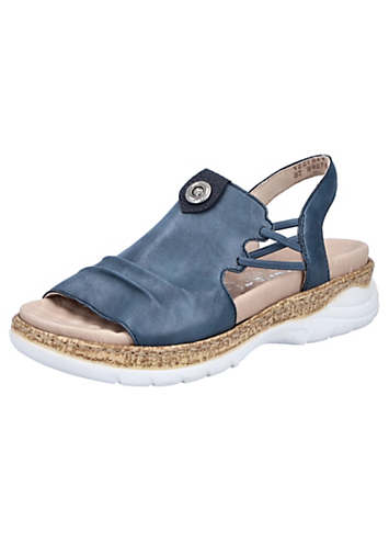 Rieker Women's Frühjahr/Sommer 69739 Closed Toe Sandals, Blue Pazifik 15, 5.5 | Flats