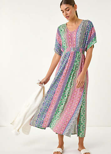 roman boho dress Buy Roman Pink Petite Stripe Boho Maxi Dress from Next USA