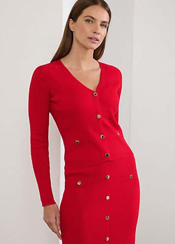 STAR by Julien Macdonald Knitted Button Cardigan Freemans