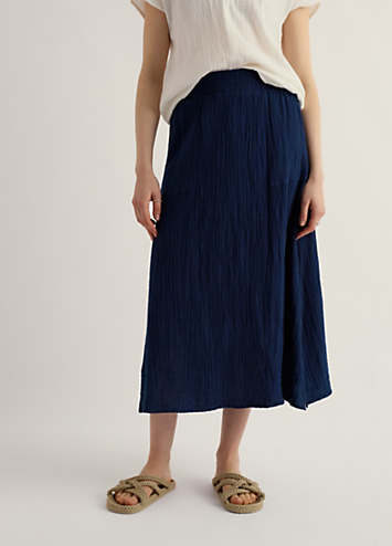 Seasalt Cornwall Blue Bee Orchid Maxi Skirt | Freemans
