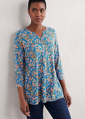 Seasalt Cornwall Blue Risso Jersey Top | Freemans