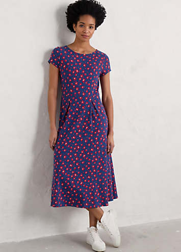 Seasalt Cornwall Blue Wild Bouquet Dress | Freemans