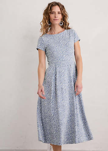 Seasalt Cornwall Grey Wild Bouquet Jersey Midi Dress | Freemans