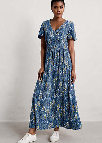 Seasalt Cornwall Navy Chateaux Maxi Dress | Freemans