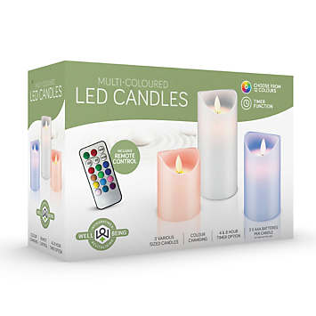 Multi color led online candles with remote