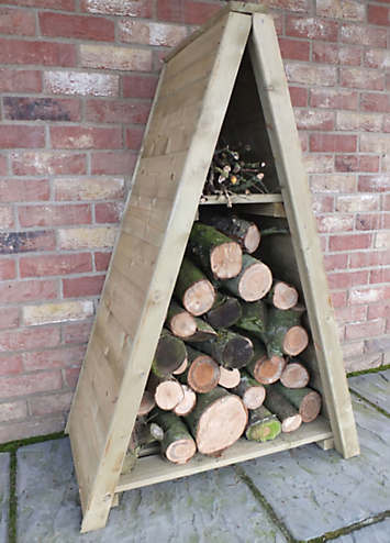 Shire Small Triangular Log Store (Tounge & Grove, Pressure Treated ...