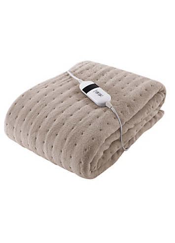 Silentnight Comfort Control Heated Fleece Throw Natural Freemans