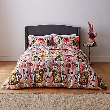 Siobhan Murphy Leopard Neutral Printed 100% Cotton Duvet Cover Set ...