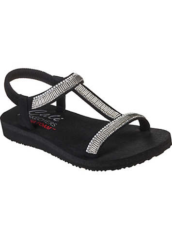 Skechers Cali® Meditation Bead Please Black Sandals | Freemans