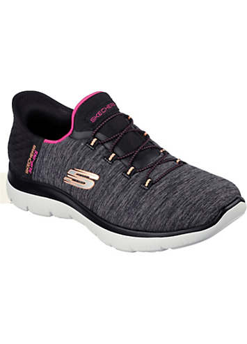 Skechers Ladies Black Slip-ins Summits Dazzling Haze Trainers | Freemans