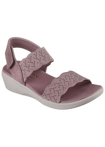 Skechers Luxe Foam Low Wedge Sandals | Freemans