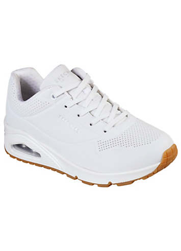 Skechers Wide Fit Uno Durabuck Lace Up Fashion Trainers Freemans