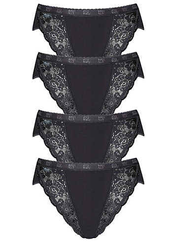 Dámské Kalhotky Sloggi 24/7 Cotton Lace Midi C3P Bílé - Luxusní Prádlo.cz
